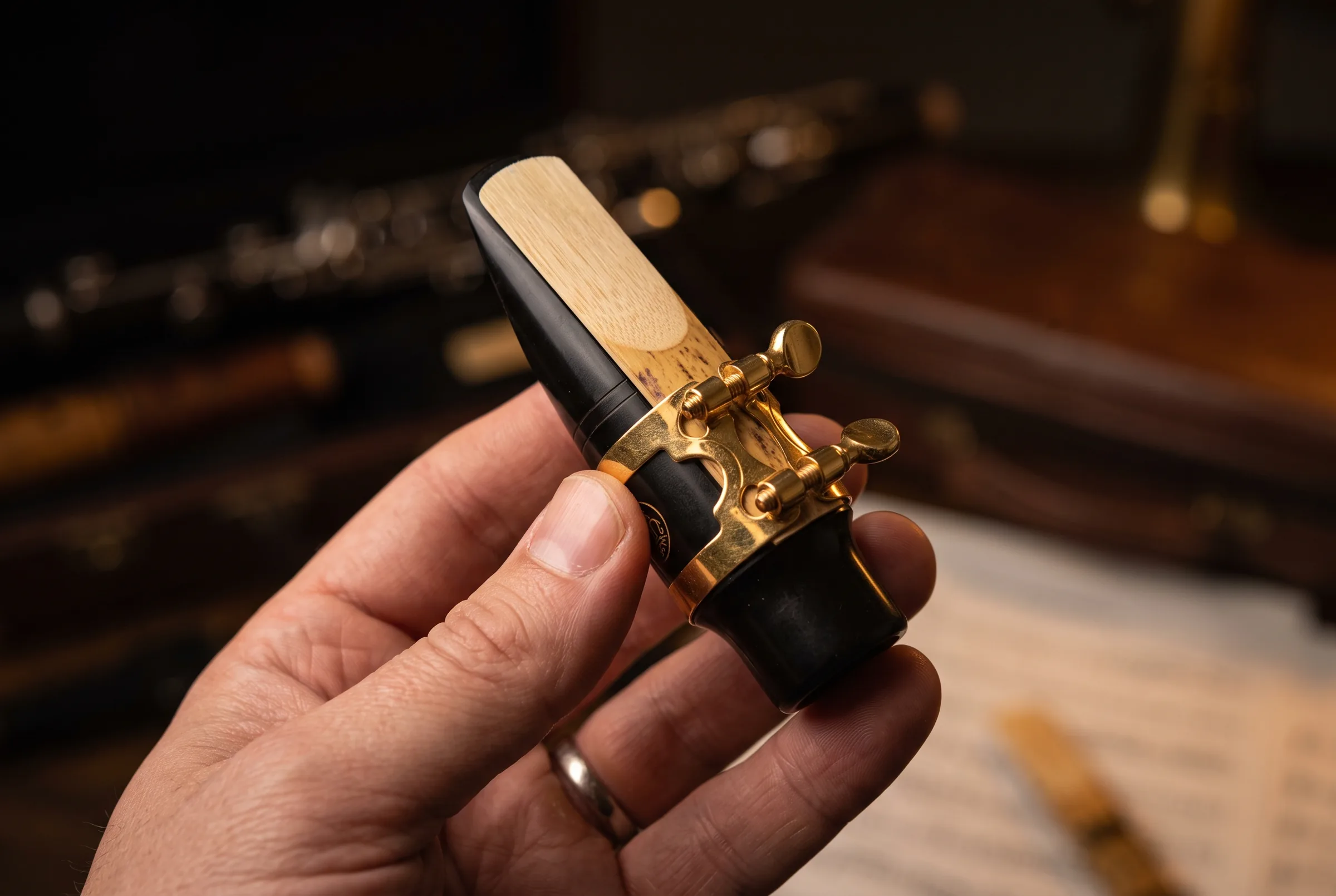 Saxophon-Mundstück mit Blatt: Equipment beeinflusst den Ansatz und Sound